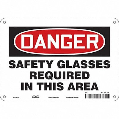 Safety Sign 7 in x 10 in Aluminum