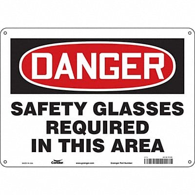 Safety Sign 10 inx14 in Polyethylene