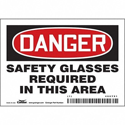 Safety Sign 3 1/2 inx5 in Vinyl