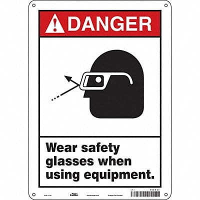 Safety Sign 14 in x 10 in Aluminum