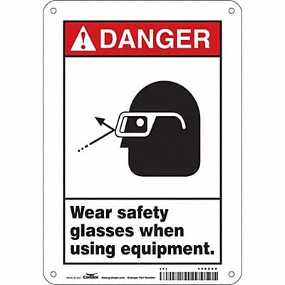 Safety Sign 10 in x 7 in Vinyl