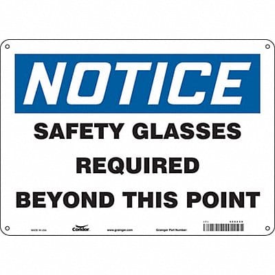J7003 Safety Sign 10 inx14 in Polyethylene
