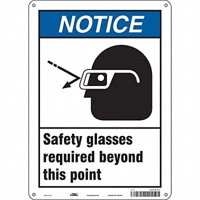 Safety Sign 14 in x 10 in Aluminum
