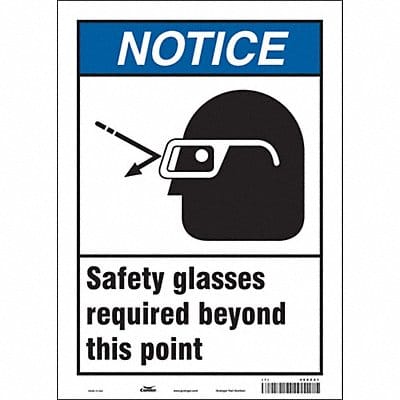Safety Sign 14 inx10 in Vinyl