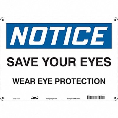 Safety Sign 10 inx14 in Aluminum