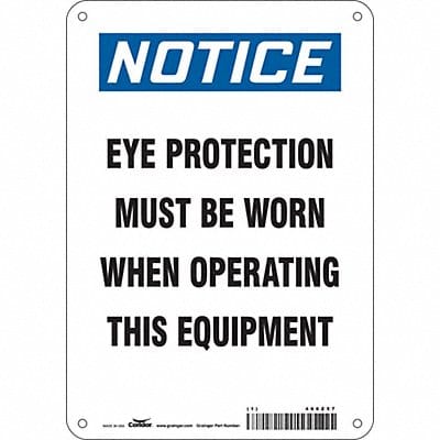 Safety Sign 10 in x 7 in Aluminum