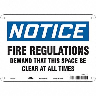 Safety Sign 7 in x 10 in Polyethylene