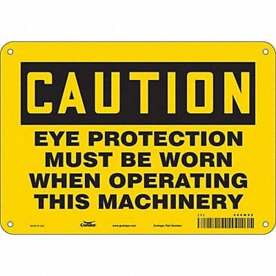 Safety Sign 7 in x 10 in Aluminum