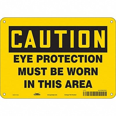 Safety Sign 7 in x 10 in Aluminum