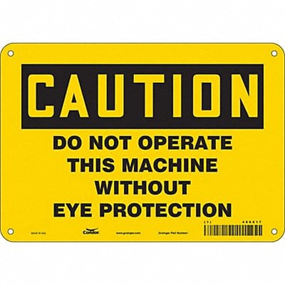 Safety Sign 7 in x 10 in Aluminum