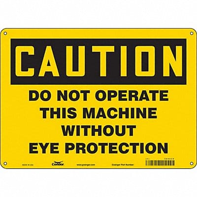 Safety Sign 10 inx14 in Polyethylene