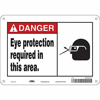 Safety Sign 7 in x 10 in Aluminum