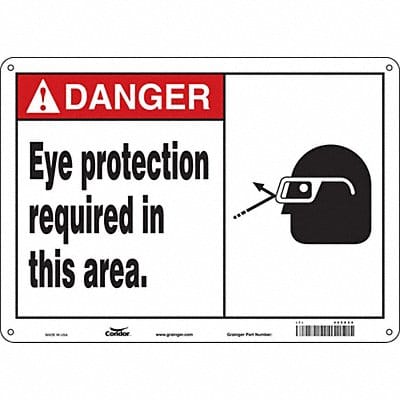 Safety Sign 10 in x 14 in Aluminum