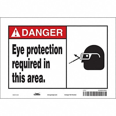 Safety Sign 7 in x 10 in Vinyl