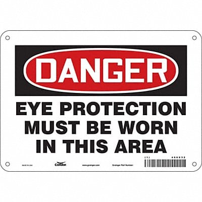 Safety Sign 7 in x 10 in Polyethylene