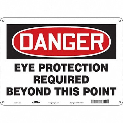 Safety Sign 10 in x 14 in Aluminum