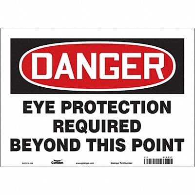 Safety Sign 10 in x 14 in Vinyl