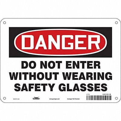 Safety Sign 7 in x 10 in Aluminum