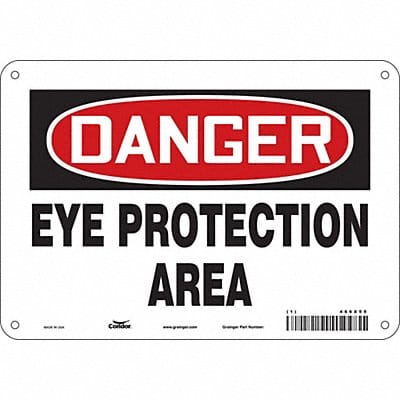 Safety Sign 7 in x 10 in Aluminum