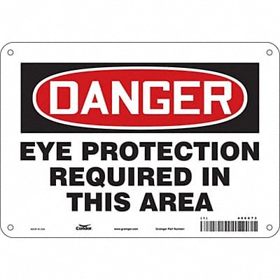 Safety Sign 7 in x 10 in Aluminum