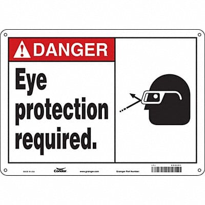 Safety Sign 10 in x 14 in Aluminum