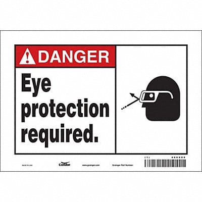 Safety Sign 7 in x 10 in Vinyl