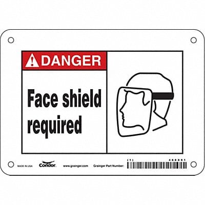Safety Sign 5 in x 7 in Polyethylene