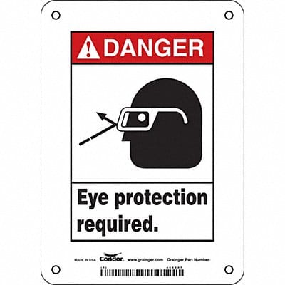 Safety Sign 7 in x 5 in Aluminum