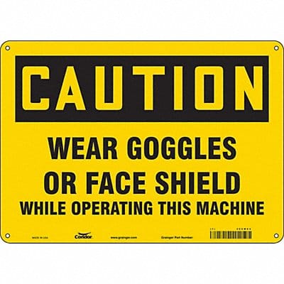 Safety Sign 10 in x 14 in Polyethylene