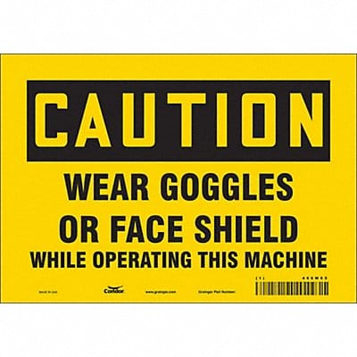 Safety Sign 7 inx10 in Vinyl