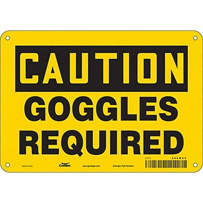 Safety Sign 7 inx10 in Polyethylene
