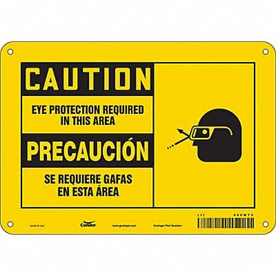 K0345 Safety Sign 7 in x 10 in Aluminum