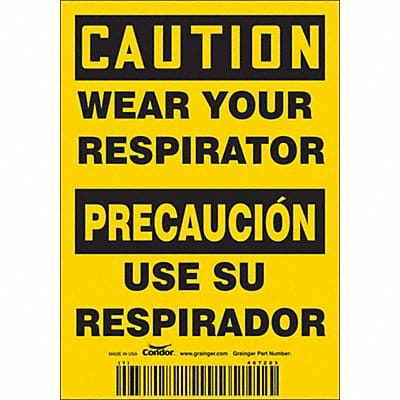 Safety Sign 5in x 3.5in Vinyl PK5