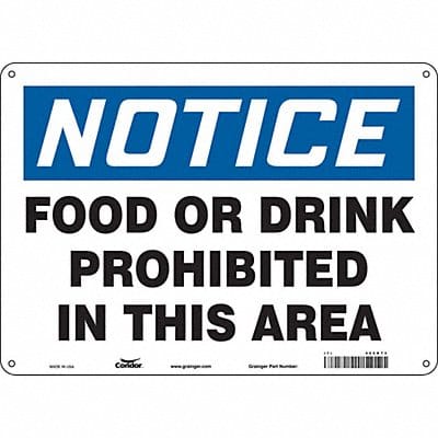 Safety Sign 10 in x 14 in Aluminum