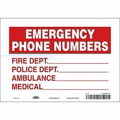 Safety Sign 7 in x 10 in Vinyl