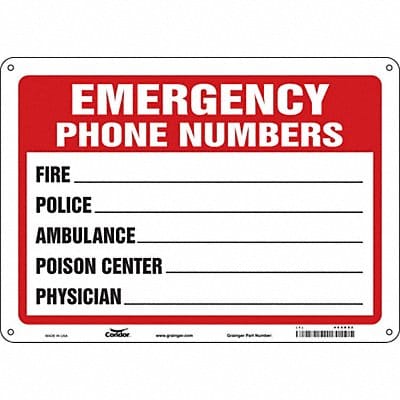 J9297 Safety Sign 10 in x 14 in Aluminum