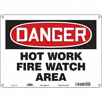 Safety Sign 10 in x 14 in Polyethylene