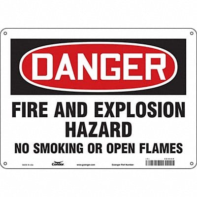 Safety Sign 10 in x 14 in Aluminum