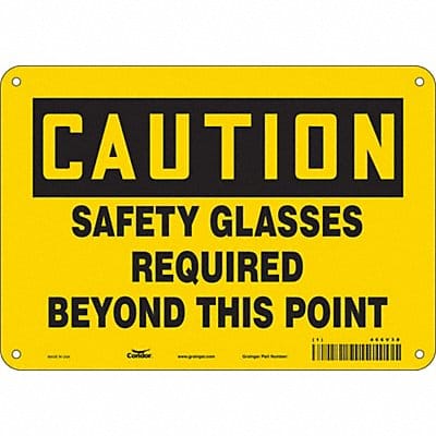 Safety Sign 7 inx10 in Polyethylene