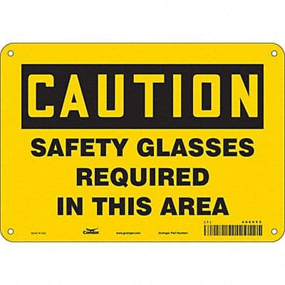 Safety Sign 7 inx10 in Polyethylene