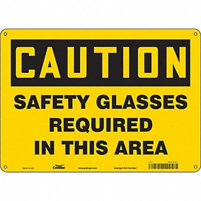 Safety Sign 10 inx14 in Polyethylene