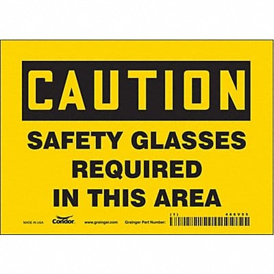 Safety Sign 5 inx7 in Vinyl