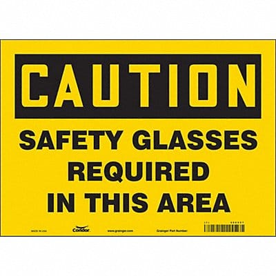 Safety Sign 10 in x 14 in Vinyl