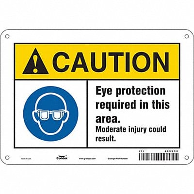 Safety Sign 7 in x 10 in Aluminum