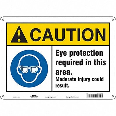 Safety Sign 10 inx14 in Aluminum
