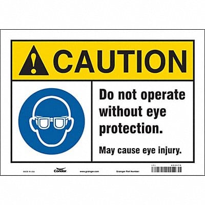 Safety Sign 10 in x 14 in Vinyl