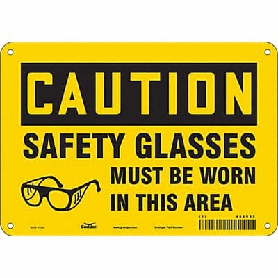 Safety Sign 7 in x 10 in Aluminum