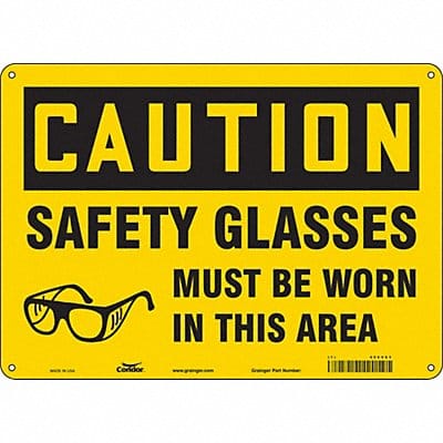 Safety Sign 10 inx14 in Aluminum