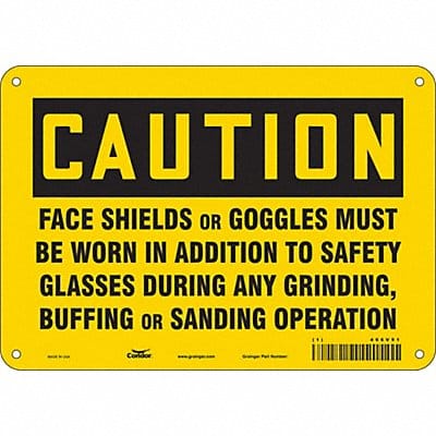 Safety Sign 7 in x 10 in Aluminum