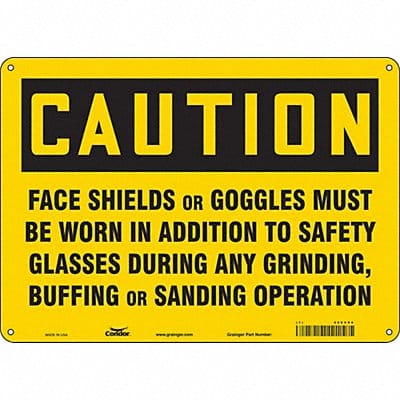 Safety Sign 10 inx14 in Polyethylene